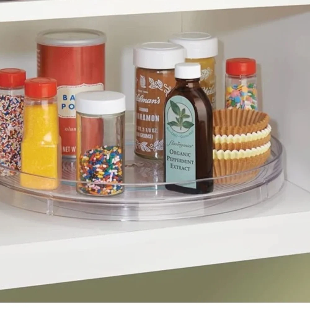 MasterChef Round Plastic Clear  Turntable Food Storage Container‎ for Kitchen - Picture 7 of 10